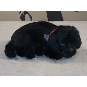 Perfect Petzzzz Black Lab Sleeping Breathing Puppy Dog Companion Toy Pet